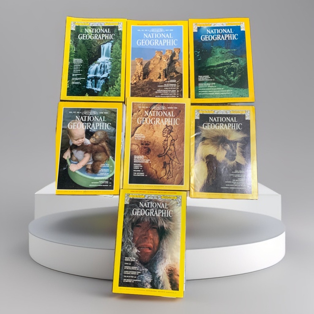 National Geographic Magazine Collection lot vintage 1977 to 1981